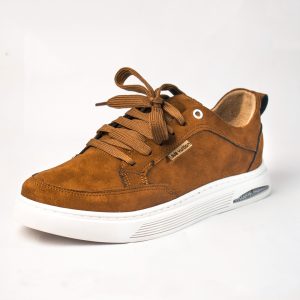 Urban Luxe - Sneakers en daim marron miel