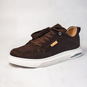 Urban Luxe - Sneakers en daim marron foncé